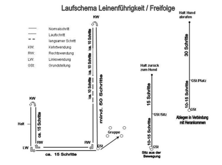 Laufschema für die Abteilung B